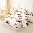thumbnail image 2 of Manfei Cute Leopard Stars Print Twin Sheets,Cartoon Red Bows Bedding,3-Piece,1 Flat Sheet,1 Fitted Sheet and 1 Pillowcase, 2 of 6