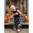 thumbnail image 3 of Cenuakty Girls Halloween Outfits Ghost Embroidery Romper Flared Pants Headband, 3 of 9