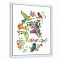 thumbnail image 3 of Designart 'Colourful Birds and Tropical Flowers II' Traditional Framed Canvas Wall Art Print, 3 of 5