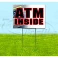 thumbnail image 1 of ATM Inside (18" x 24") Yard Sign, Includes Metal Step Stake, 1 of 6