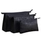 thumbnail image 1 of 3Pcs Makeup Bag Set for Women Travel Cosmetic Organizer Bag Large Zipper Pouch Toiletry Bag for Girls (3Size, Black), 1 of 2