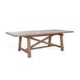 thumbnail image 2 of Benjara Anva Dining Table with Extendable Plank Top, 76-96 Inch Brown Mahogany, 2 of 5