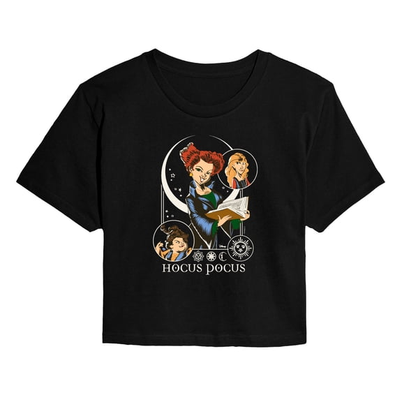 Hocus Pocus - Celestial Art Nouveau Cropped Graphic T-Shirt