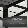 thumbnail image 3 of Outsunny 5-Piece Outdoor Patio Square Table Dining Set with 4 Stackable Chairs, Durable Steel Design, & Middle Umbrella Hole of 1.65'' or 1.5'', 3 of 9