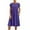 Purple, variant on Women Casual Short Sleeve Dresses High Waisted Knee Length Dress with Pockets Solid Color Round Neck T-Shirt Summer Dresses A-Line Swing Dress Beach Sundresses for Cocktail Party, Khaki L