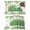 Green White, variant on St. Patrick's Day Placemats Set of 4, Lucky Shamrocks Green Car Country Plants Placemats for Dining Table, Place Mats for Kitchen Tabletop, Waterproof Wipeable Dining Table Mats Set