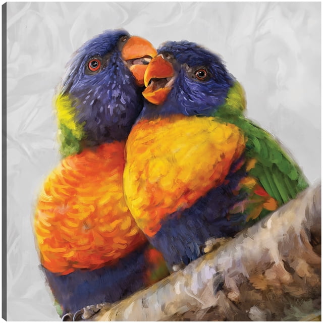 Cuadro Decorativo - Dúo Tropical Jr Impresión en canvas, estrechado