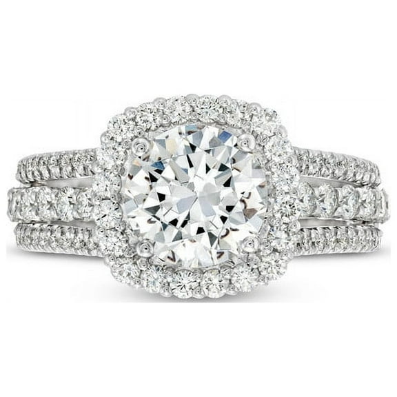 Diamond-Capitals Natural 2.50 Carat Brilliant Round Cut Diamond (F-G/VS1) Solitiare Anniversary Ring For Ladies Solid 950 Platinum Size 7