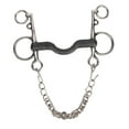 thumbnail image 2 of Horse Mouth Bit, Stainless Steel Snaffle Bit, All Purpose Snaffle Bits With Hook And Binocular Chain, Loose Ring Snaffle Horse Racing Accessory For Outdoor Training, 2 of 8
