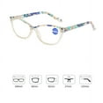 thumbnail image 2 of Blue Light Blocking Reading Glasses Cat Eye Readers Womens Spring Hinges, 2 of 4