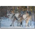 thumbnail image 3 of GZHJMY Animal Area Rug 3'x5', Three Wolves Polyester Area Rug Mat for Living Dining Dorm Room Bedroom Home Decorative, 3 of 5