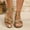 Gold, variant on Women's Metallic Multi-Strap Flat Sandals, Ankle Wrap Open Toe Comfort Shoes, Plus Size Shiny Style Footwear for Summer Parties Purple 36