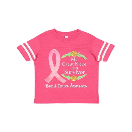 

Inktastic My Great Niece is a Survivor Breast Cancer Awareness Gift Toddler Boy or Toddler Girl T-Shirt