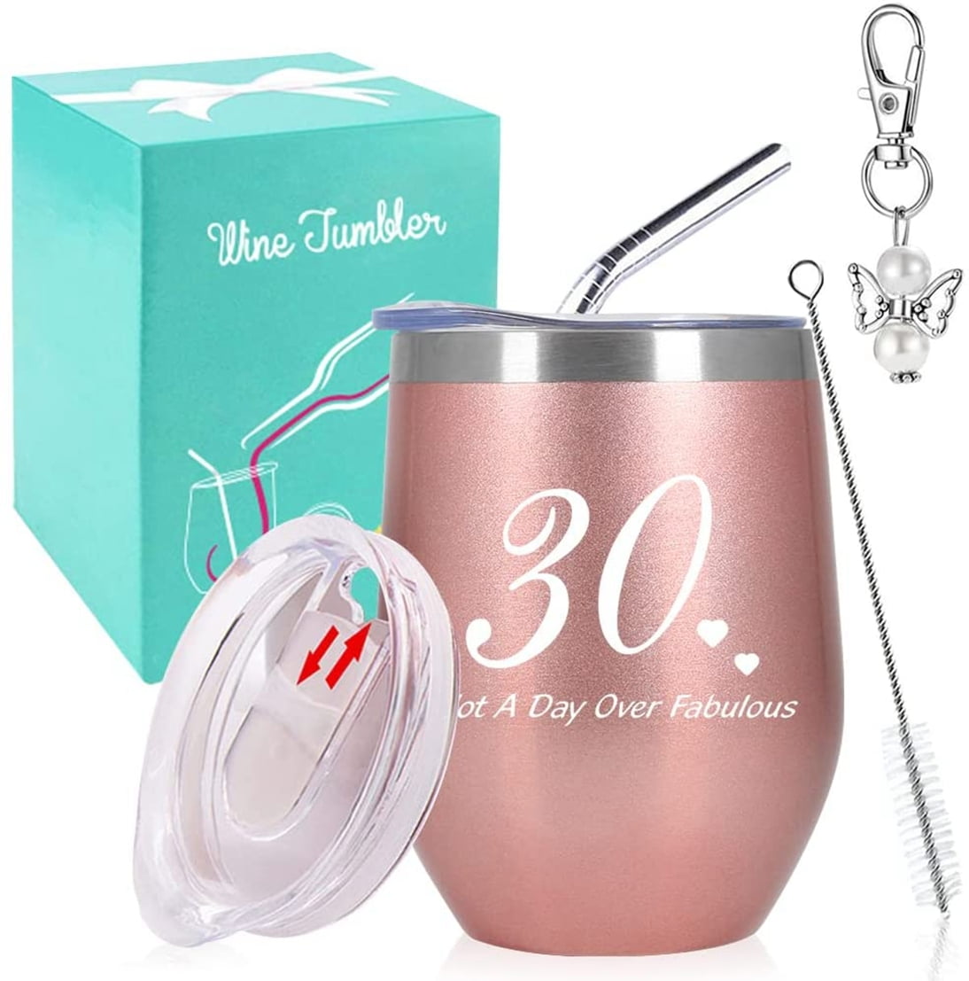 YANSION 30th Birthday Gifts for Women, Wine Tumbler Liberia Ubuy