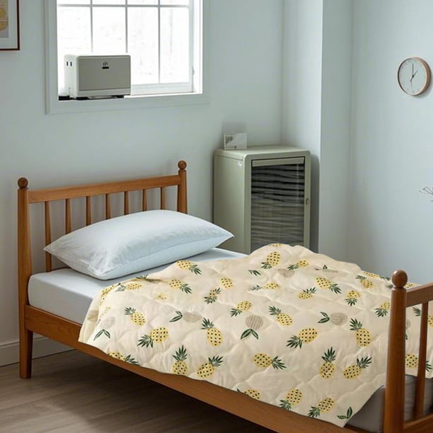 pstuiky Edredón de verano lavado estampado liso y fácil de cuidar edredón de ventilación