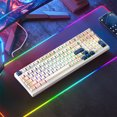 thumbnail image 3 of Teclado RGB para jugadores teclado inalámbrico tipo C compatible con Bluetooth teclado personalizado, 3 of 9