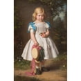 thumbnail image 2 of Eduard Geselschap 11x14 Black Ornate Wood Framed Double Matted Museum Art Print Titled: Portrait of Five-Year-Old Eva Maria Von Richthofen (1864), 2 of 5