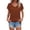 Orange, variant on Lisingtool Womens Summer Daily Casual V Neck Shirts Short Sleeve Tops Blouses Loose Fit Shirt Pink