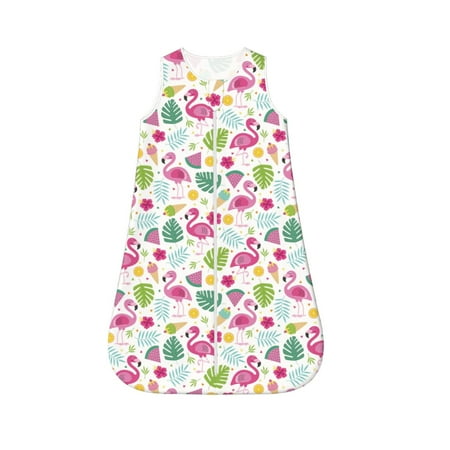 

Cauagu Cute Flamingo for Infant Wearable Blanket Unisex Girl Boy Swaddle Transition Sack - Newborn Essentials Sleep Clothes-X-Large