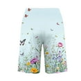 thumbnail image 6 of Mqqzkk Women's Fashion Shorts Flower Printed Casual Home Shorts With Elastic Waistband Drawstring And Side Pockets For Casual Wear, 6 of 6