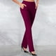 thumbnail image 2 of Leggings de yoga de cintura alta para mujer - Pantalones deportivos para entrenar, color liso, cintura elástica - Ropa deportiva para todas las estaciones, 2 of 5