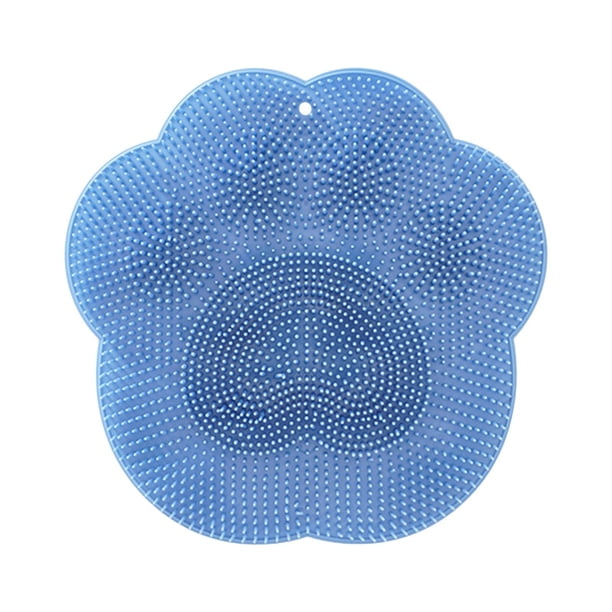 Cepillo de ducha para pies, cepillo de silicona para pies, cepillo de ducha para pies, cepillo de masaje de espalda, Azul