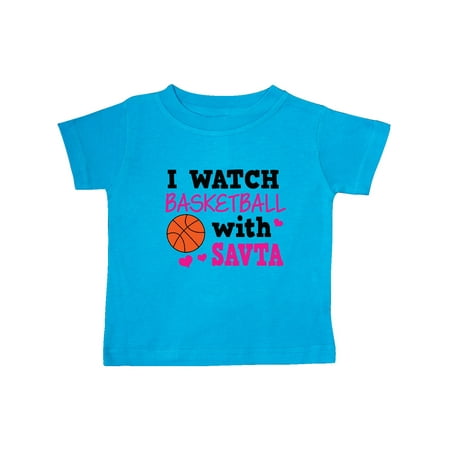 

Inktastic I Watch Basketball with Savta Gift Baby Girl T-Shirt