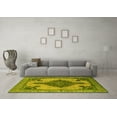thumbnail image 3 of Ahgly Company Indoor Round Oriental Yellow Industrial Area Rugs, 5' Round, 3 of 4