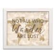 thumbnail image 2 of Gango Home Decor Inspirational "Not All Who Wander Are Lost" Map; One 14x11in Art Print in White Frame, 2 of 4