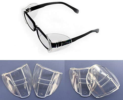 6 Pairs Safety Glasses Side Shields - Slip On Clear Protection For Small To Medium Eyeglasses