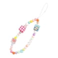 thumbnail image 4 of Pulsera de cuentas llavero correa de cadena para teléfono multiusos bolso de mujer accesorio para teléfono Cadena de cubos de conejito, 4 of 9