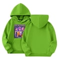 thumbnail image 2 of Moonsky Sudadera con capucha y cordón HUNTRX, estampado de grupo de chicas coreanas, jersey corto, suave y cómodo, top de manga larga para primavera y otoño. Verde 130, 2 of 5