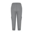 thumbnail image 4 of Aofany Womens Capri Yoga Pants Stretch Drawstring Casual Comfy Joggers Workout Cropped Pants with Pockets Womens Lounge Clothes, 4 of 7