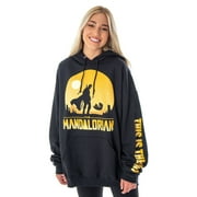 Star Wars Mens The Mandalorian Silhouette Scene Sweatshirt Pullover Hoodie