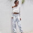 thumbnail image 1 of Pantalones holgados de mujer Pantalones de chándal casuales Joggers Pantalones de chándal Deportivos Tinte fino Tie dye gris M Hugo Pantalones holgados de mujer, 1 of 10