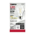 thumbnail image 6 of Satco 8w LED Bulb A19 Clear Finish 3000K 90 CRI 120 Volt - 60w-equiv, 6 of 7