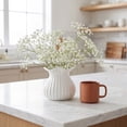 thumbnail image 6 of Unique Bargains Ceramic Cube Ribbed Textured Flower Vase Bright White 4.7" x 4.7" x 4.7", 6 of 6