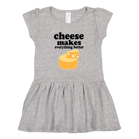 Inktastic Cheese Makes Everything Better Girls Toddler Dress
