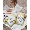 thumbnail image 3 of Pack of 2 Outdoor Pillow Covers, Summer Bee Sunflower Daisy Eucalyptus Honeycomb Watercolor Waterproof Square Throw Pillowcase Cushion Decorative Pillow Covers for Couch Patio Tent, 20x12 in, 3 of 6