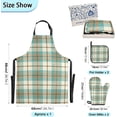 thumbnail image 4 of Plaid Fashion Mothers day Kitchen Apron,Oven Mitt,Pot Holder,Towel,Birthday Gifts Set for Mom Wife Grandma, 4 of 6