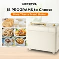 thumbnail image 2 of Neretva Bread Machine, 2.2LB 15-in-1 Bread Maker, Automatic Bread maker Machine with Auto Nut Dispenser & Nonstick Ceramic Pan, 2 of 7