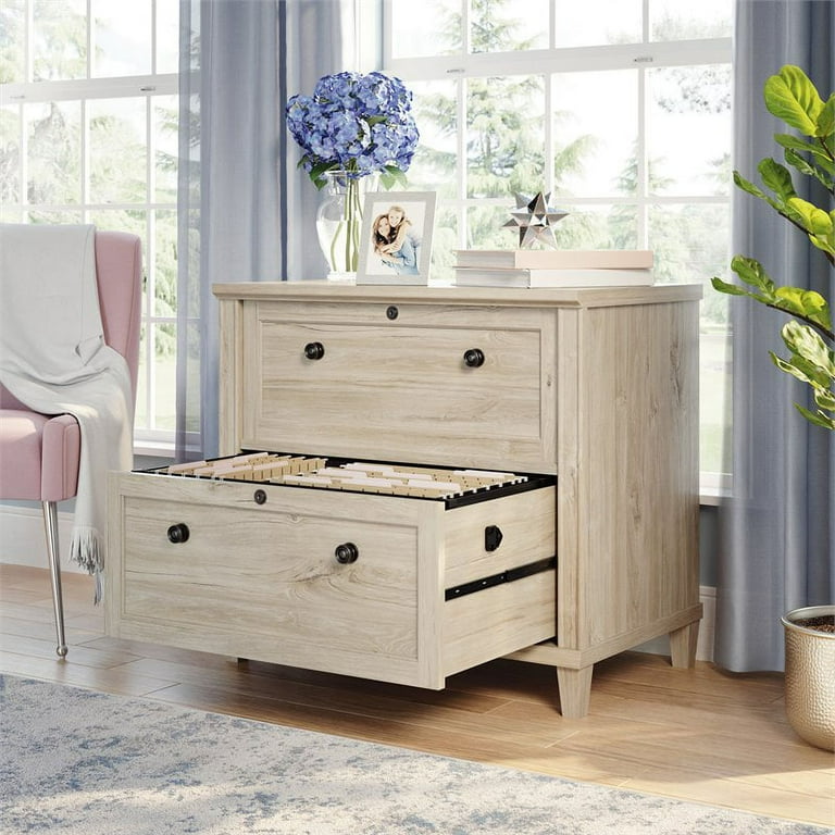 Home Square 3 Piece Set with Credenza Desk Hutch Lateral File Cabinet