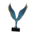 thumbnail image 4 of Estatua de águila con alas extendidas, adorno de colección, decoración del hogar, dormitorio, oficina, resina Azul, 4 of 9