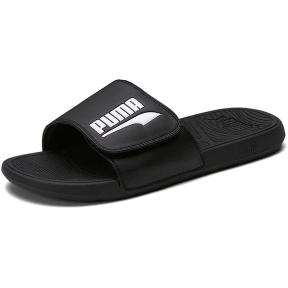 PUMA Men's Cool CAT 2.0 V FS Slide Sandal, Black White
