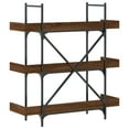 thumbnail image 4 of vidaXL Bookcase 3-Tier Brown Oak 100x33x108.5 cm Engineered Wood, 4 of 5
