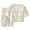 Beige, variant on Little Boys Cotton Pajamas Sets Short Sleeve Top with Long John Snug Fit 2 Piece Sleepwear (2-3 Years,White)