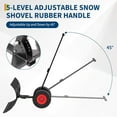 thumbnail image 5 of Lumiparty Snow Shovel with Wheels, Snow Pusher Shovel with Snow Removal Adjustable Angle & Height Handle, Heavy Duty Snow Removal for Driveway, (30"W X 18"H), 5 of 9