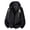 Black, variant on Mens Contrast Panel Hooded Outdoor Jacket Men Short Zip Outer Coat, Drawstring Waist Relaxed Fit for Street Fashion Daily Strolls Black L