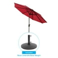 Westin Outdoor 9 Ft Umbrella with Round Resin Plastic Base Weight