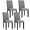 Dark Grey, variant on Costway Set of 4 Fabric Dining Chairs w/ Nailhead Trim